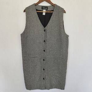Sag Harbor Vintage Houndstooth Pinafore Dress Size 16